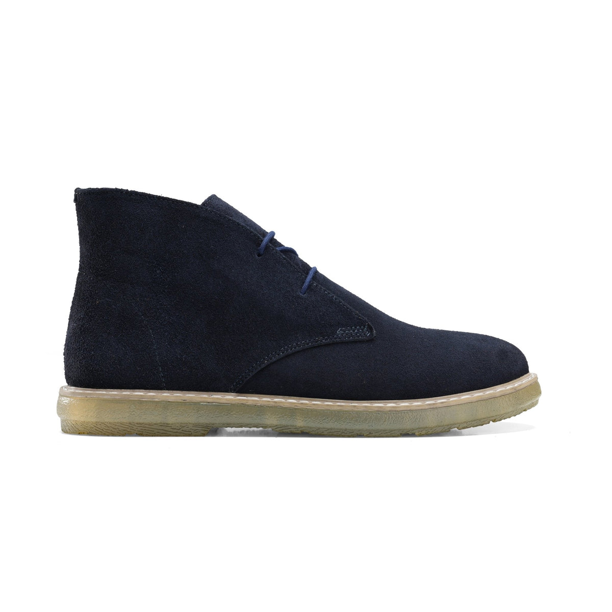 CREST™ Blue Split Suede Chukka Boots Plain Toe - Crestshoes
