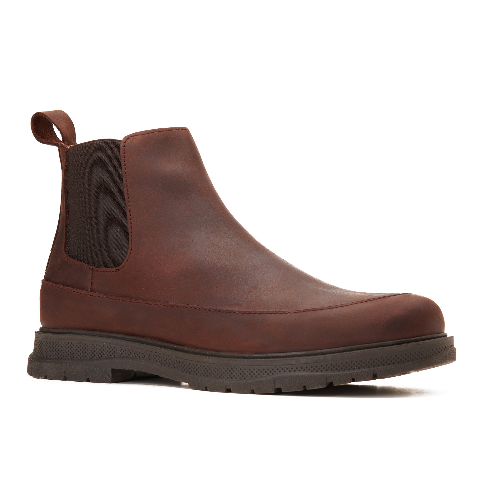 CREST™ Brown Genuine Leather Chelsea Half Boot - Crestshoes