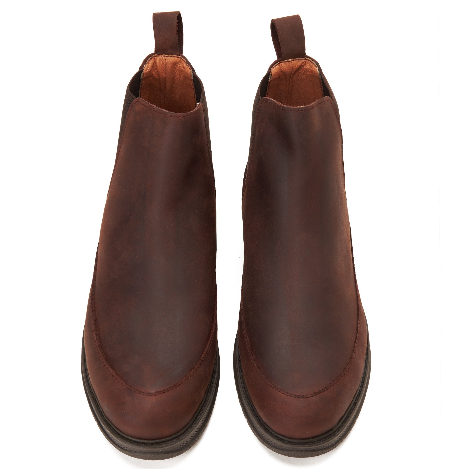 CREST™ Brown Genuine Leather Chelsea Half Boot - Crestshoes