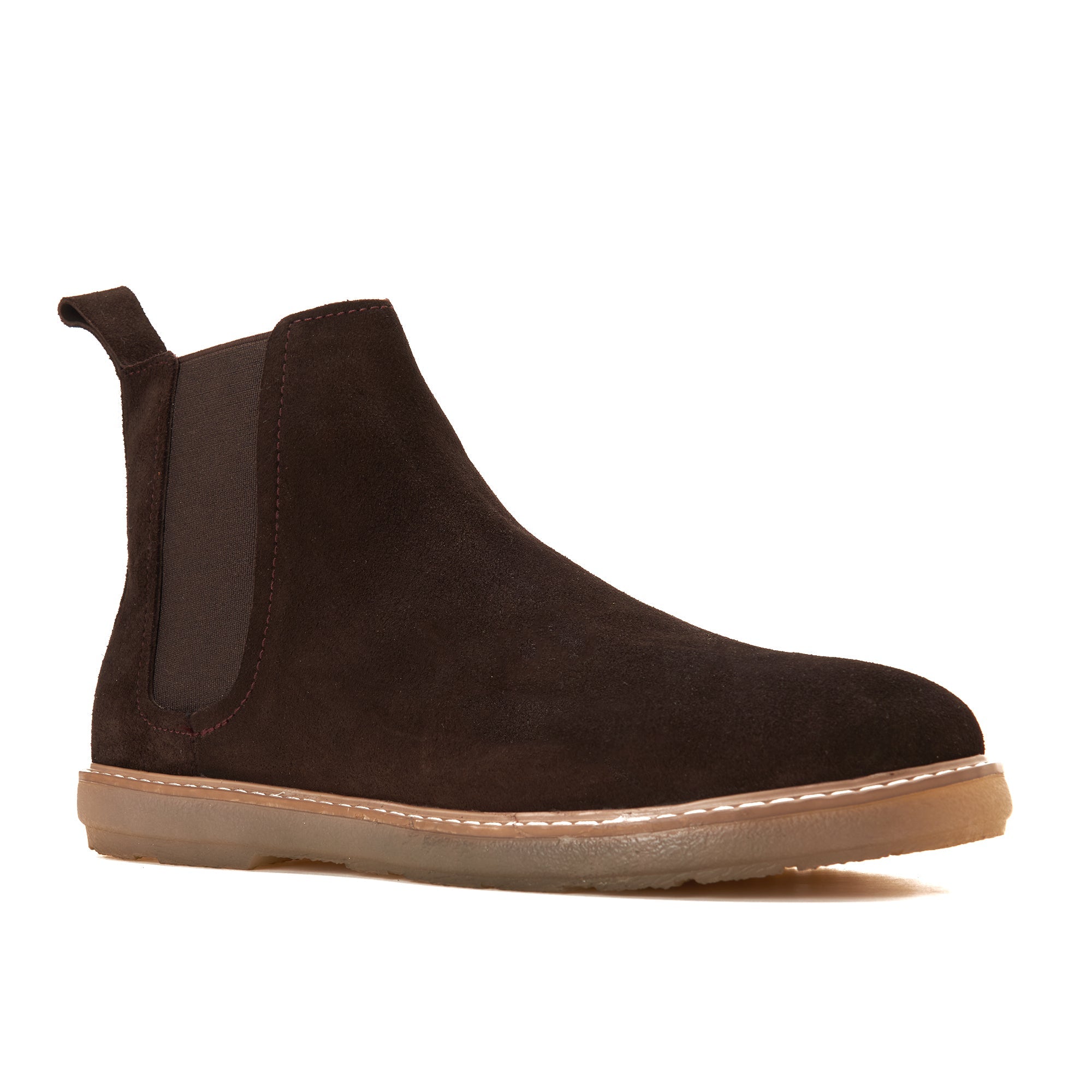 CREST™ Brown Plain Suede Chelsea Boots - Crestshoes