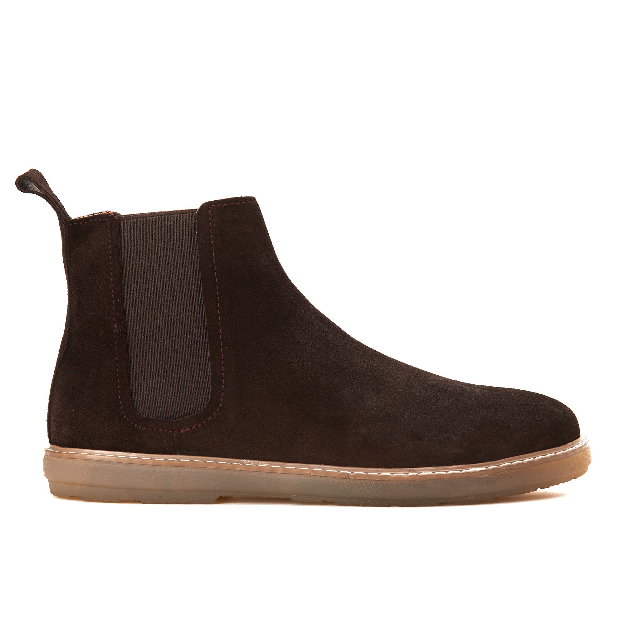 CREST™ Brown Plain Suede Chelsea Boots - Crestshoes