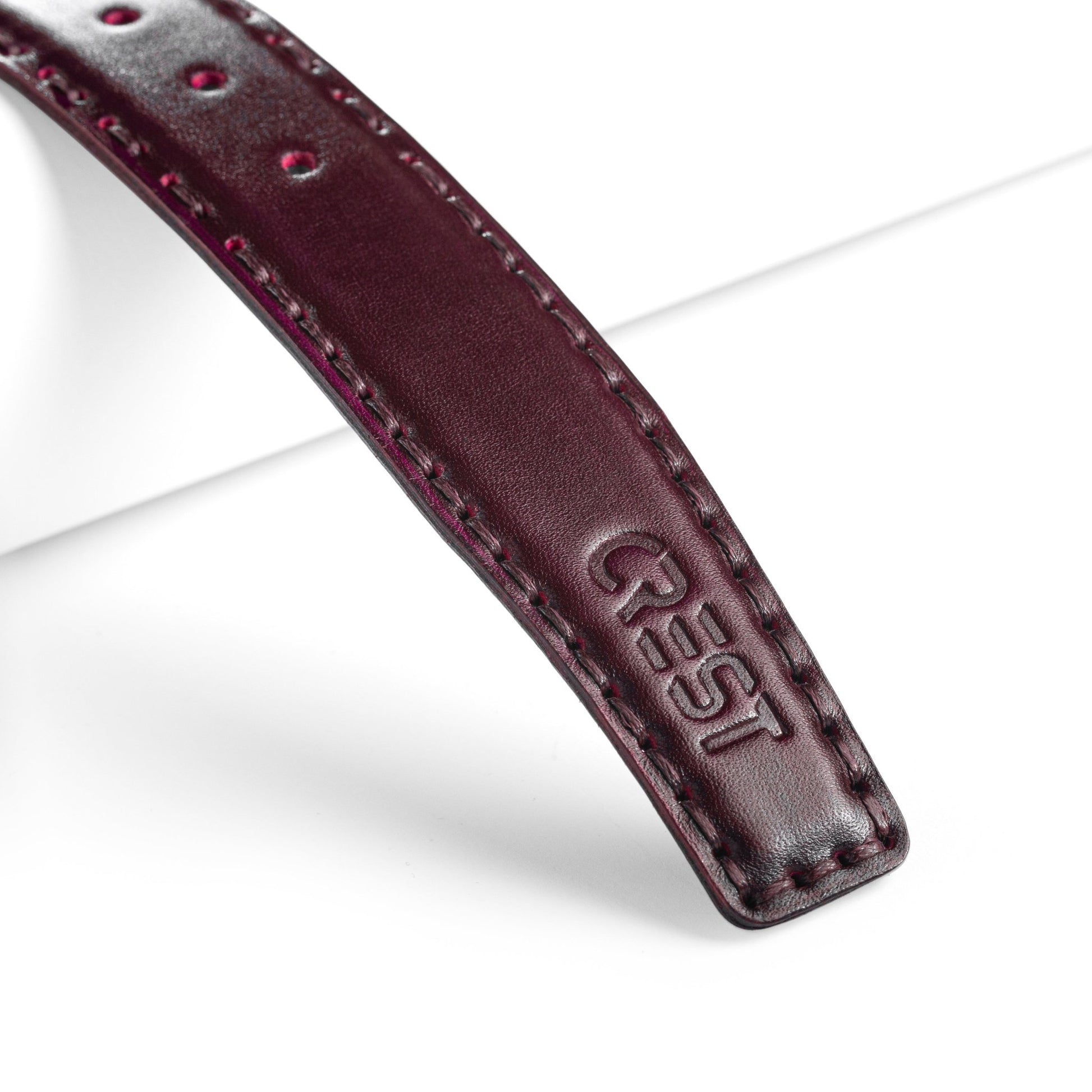 CREST™ Burgundy classic belt - Crestshoes