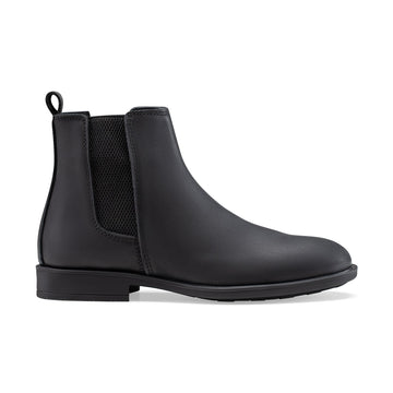 CREST™ Genuine Leather Chelsea Half Boot | Black - Crestshoes