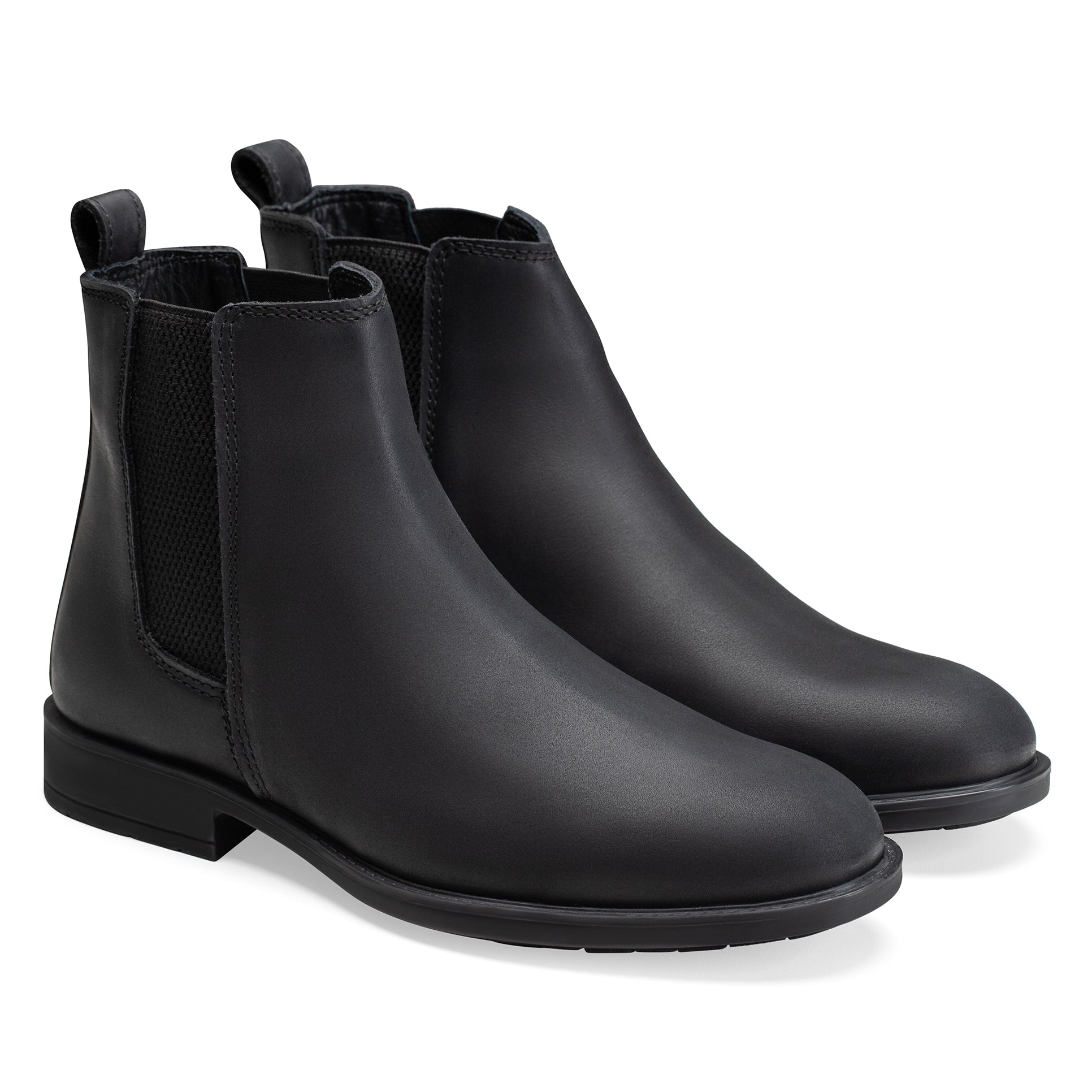 CREST™ Genuine Leather Chelsea Half Boot | Black - Crestshoes