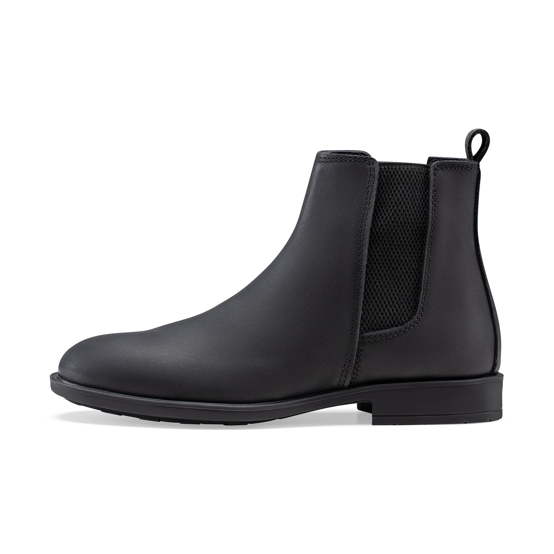 CREST™ Genuine Leather Chelsea Half Boot | Black - Crestshoes