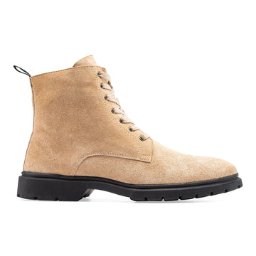 CREST™ Halfboot Plain Genuine Suede | Beige - Crestshoes