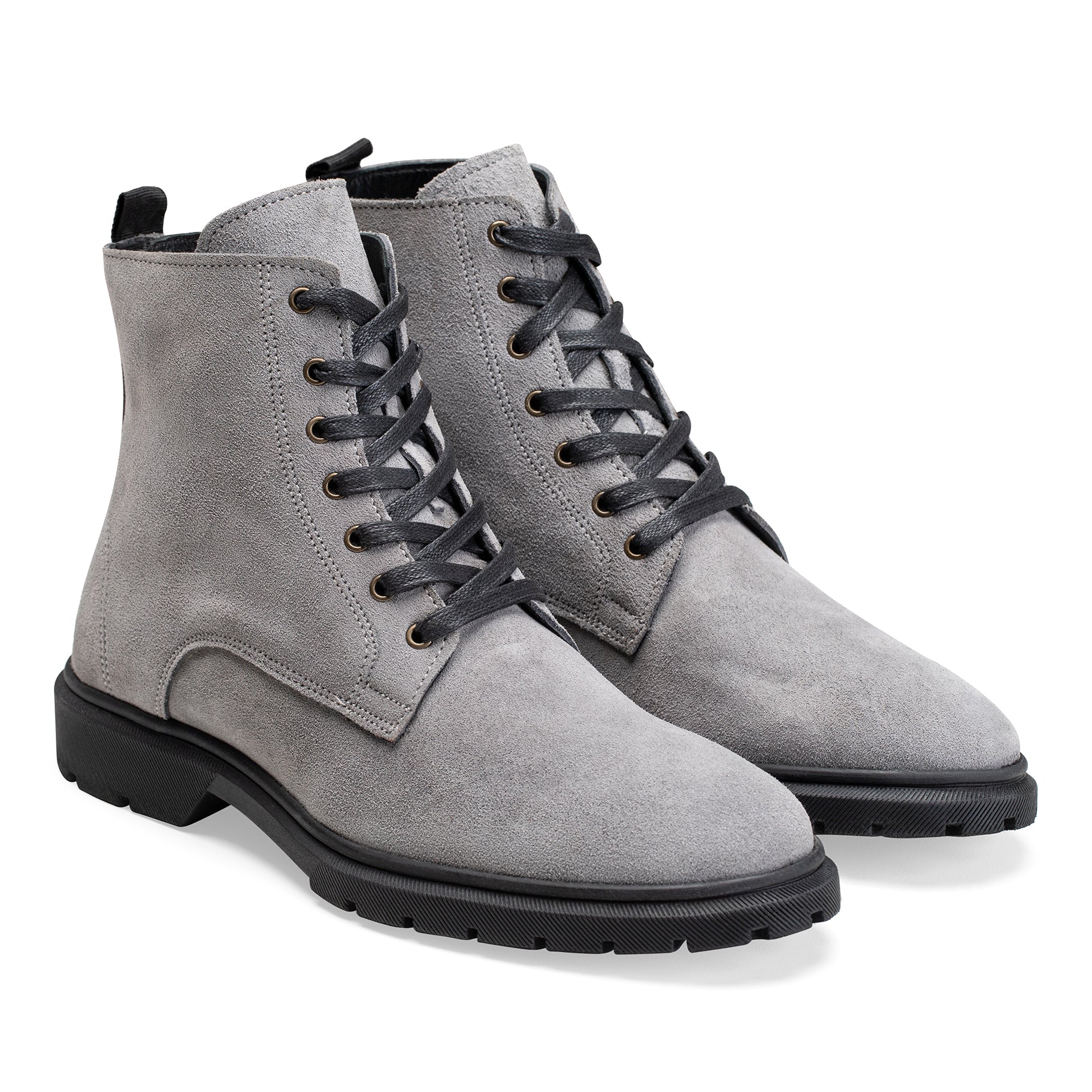 CREST™ Halfboot Plain Genuine Suede | GRAY - Crestshoes