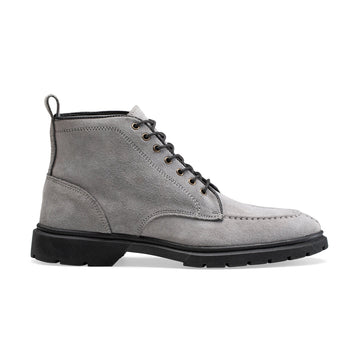 CREST™ Halfboot Plain Genuine Suede | GRAY - Crestshoes