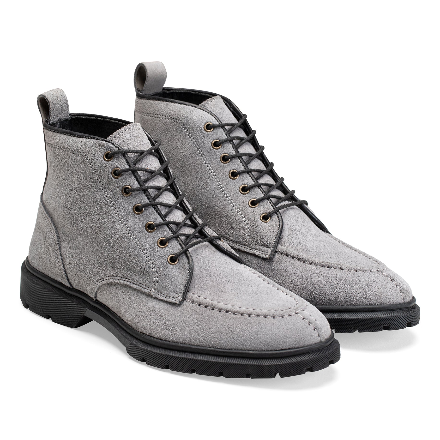 CREST™ Halfboot Plain Genuine Suede | GRAY - Crestshoes