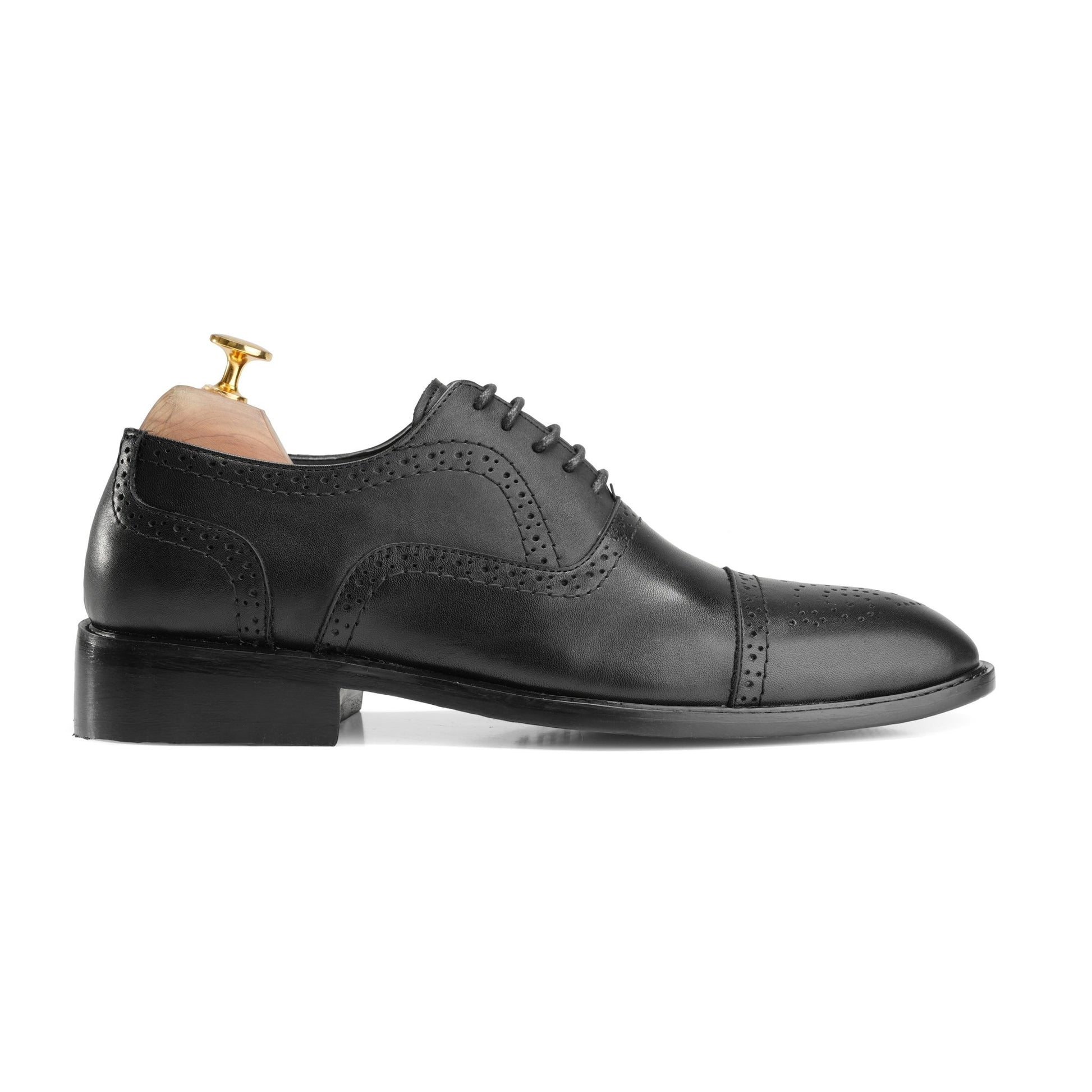 Devonshire | Cap Toe Oxfords - Black - Crestshoes