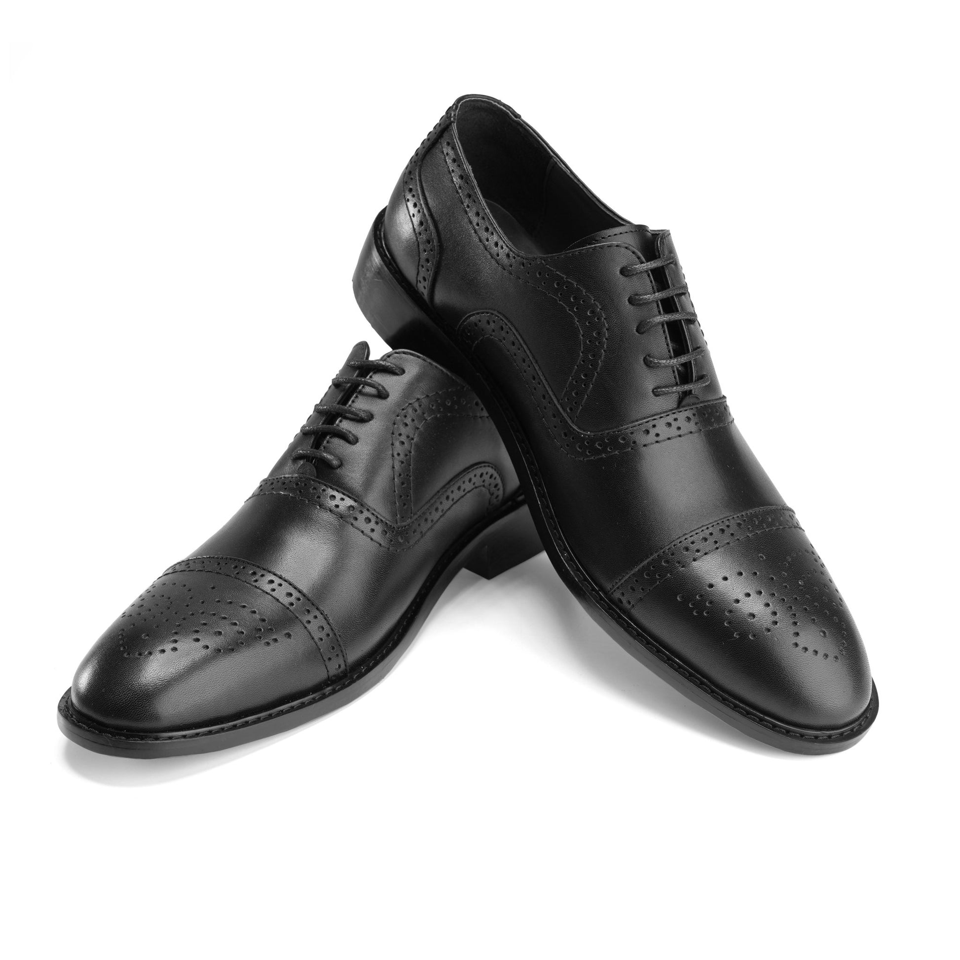 Devonshire | Cap Toe Oxfords - Black - Crestshoes