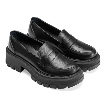 DRIES VAN NOTEN Leather Loafers In Tan | Black - Crestshoes