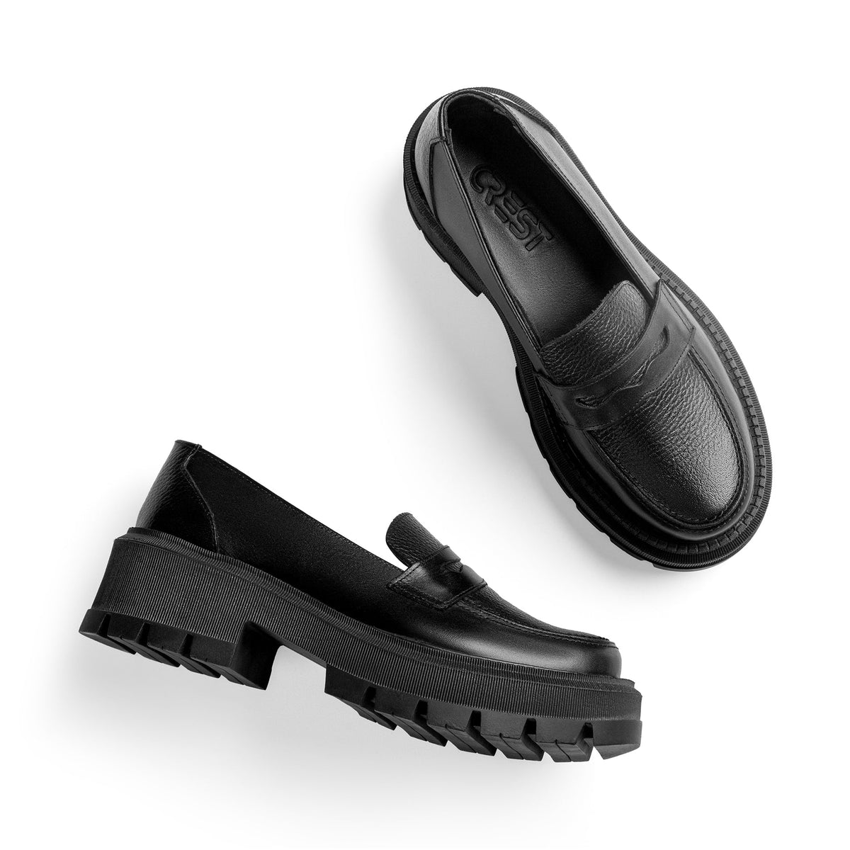 DRIES VAN NOTEN Leather Loafers In Tan | Black - Crestshoes