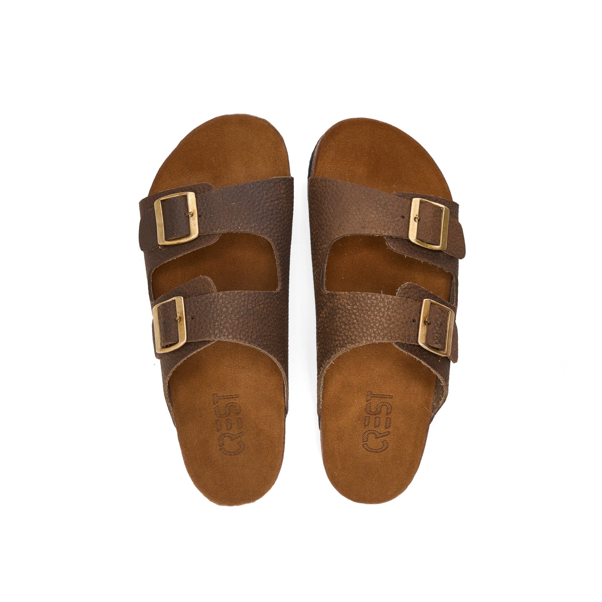 Duo Buckle Comfort - Brown - Crestshoes