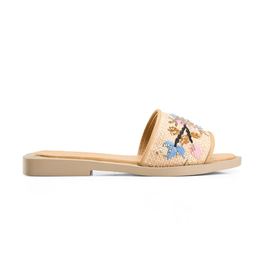 Easy Glam Slippers -Beige