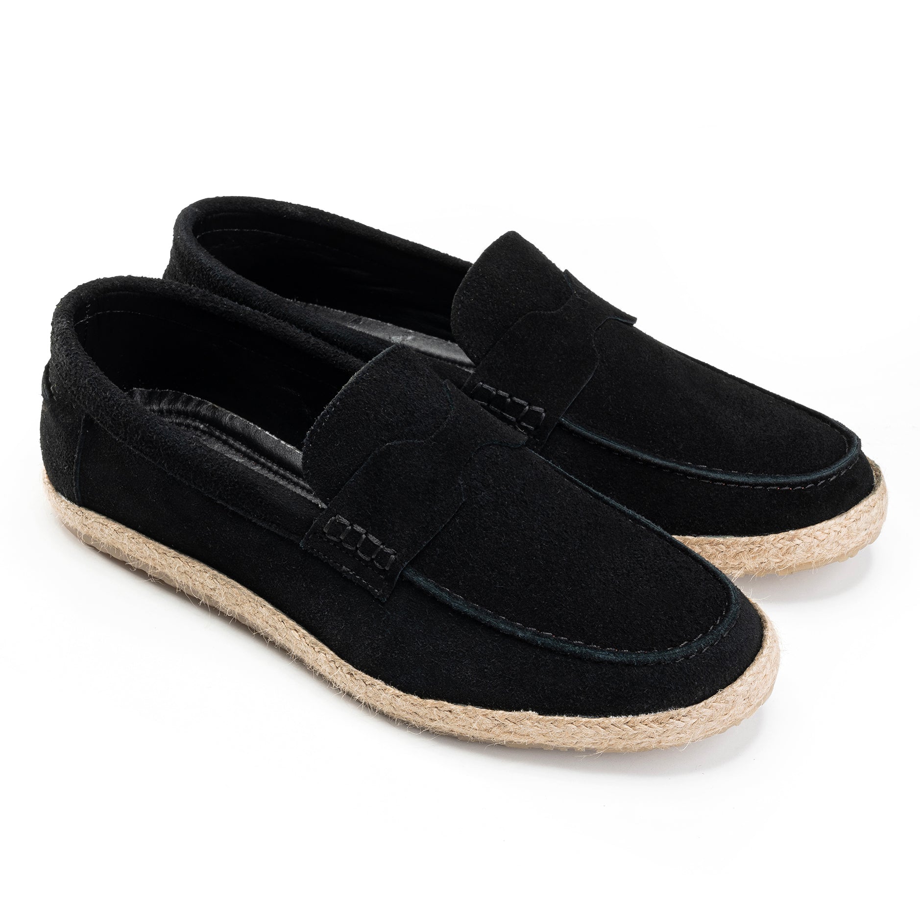 Hackett – flip-on suede espadrilles – Black