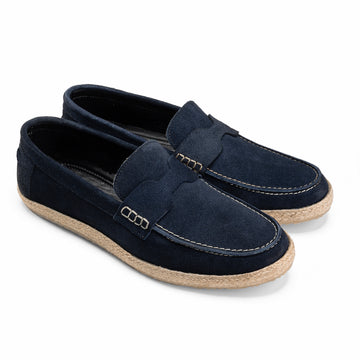 Hackett – flip-on suede espadrilles – Blu