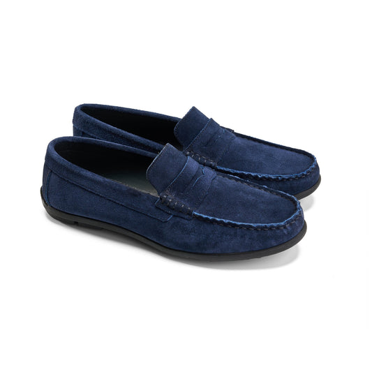 Elegance in Leather -Navy Blue