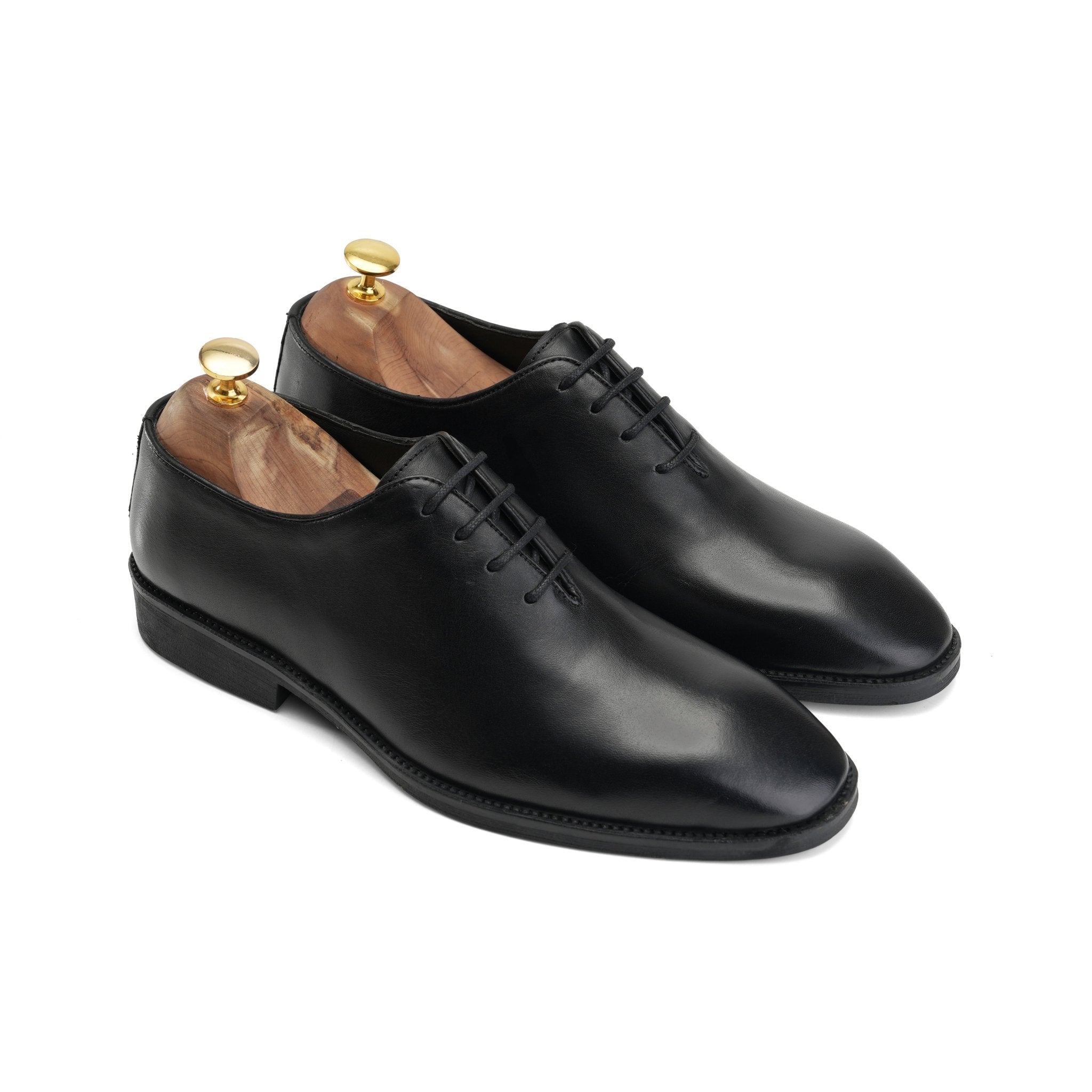 Elegant Shell Cordovan Split Toe - Black - Crestshoes