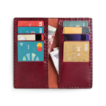 fold Card Holder - Burgundy - Crestshoes