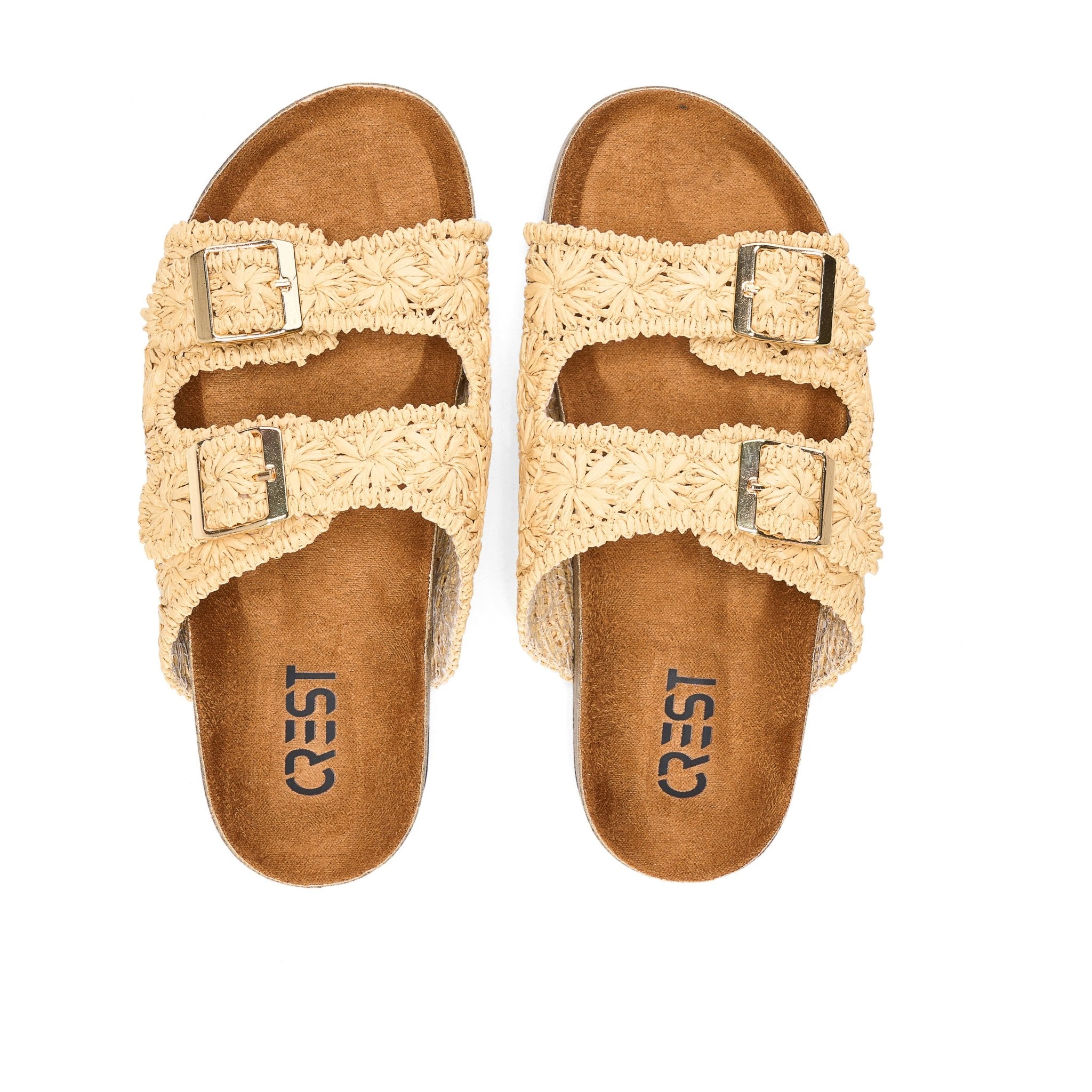 Glow Up Slides - Beige - Crestshoes