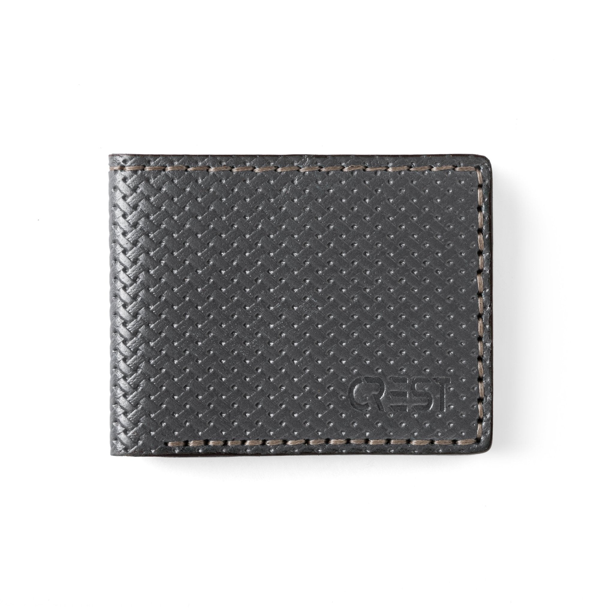 Gray Genuine Leather Wallet - Crestshoes