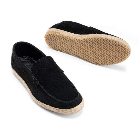 Hackett – flip-on suede espadrilles – Black