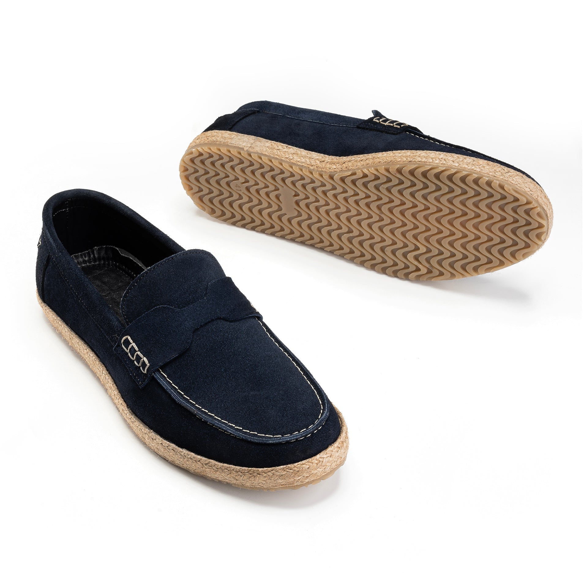 Hackett – flip - on suede espadrilles – Blu - Crestshoes