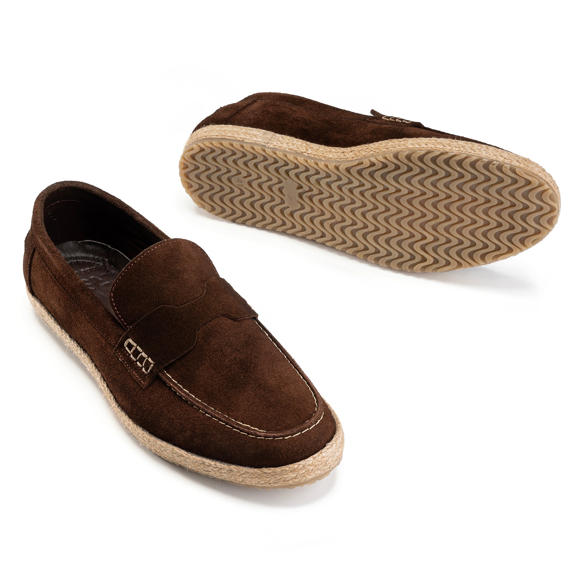 Hackett – flip - on suede espadrilles – Brown - Crestshoes