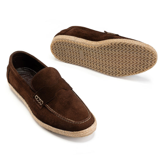 Hackett – flip-on suede espadrilles – Brown