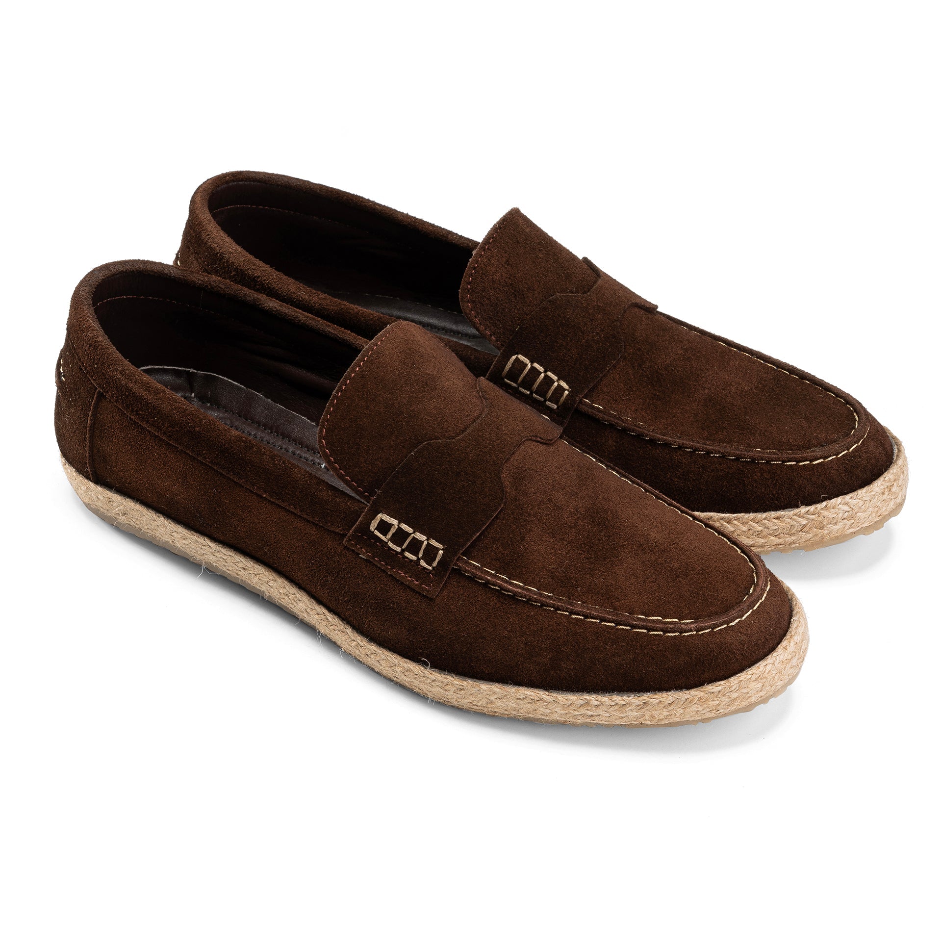 Hackett – flip - on suede espadrilles – Brown - Crestshoes