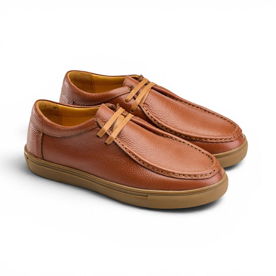 Havana Leather Moc Sneaker - Crestshoes