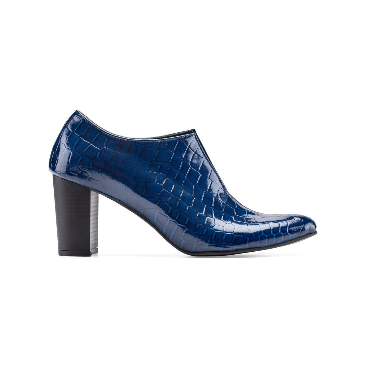 Lacobond | Crocodile Leather Women Heels - Blue - Crestshoes