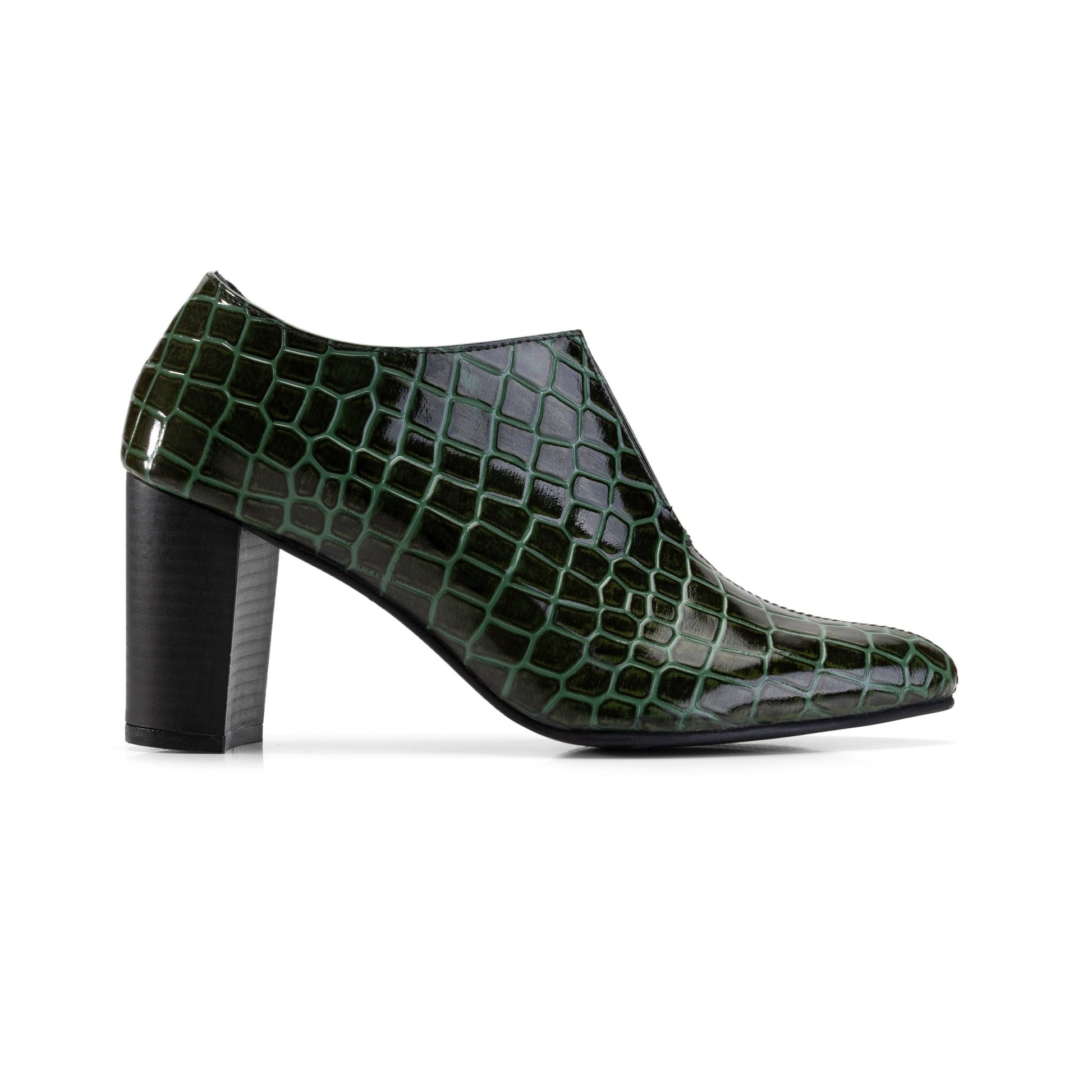 Lacobond | Crocodile Leather Women Heels - Green - Crestshoes