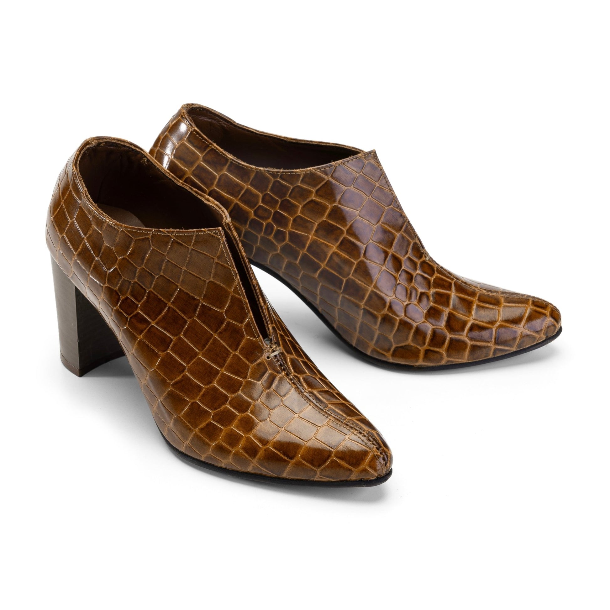 Lacobond | Crocodile Leather Women Heels - Havan - Crestshoes