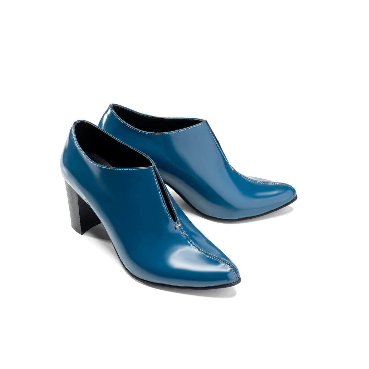 Lacobond | Leather Women Heels - Light blue - Crestshoes