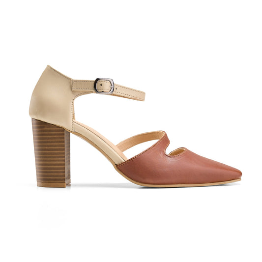 Minimalist Heel Shoes -Beige