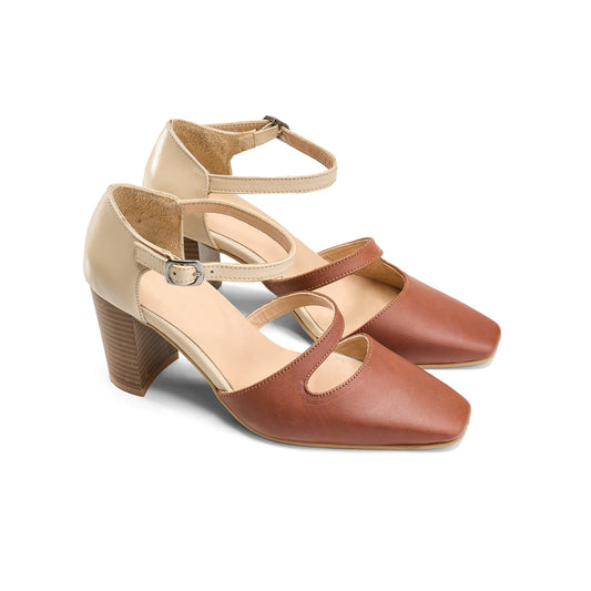 Minimalist Heel Shoes -Beige