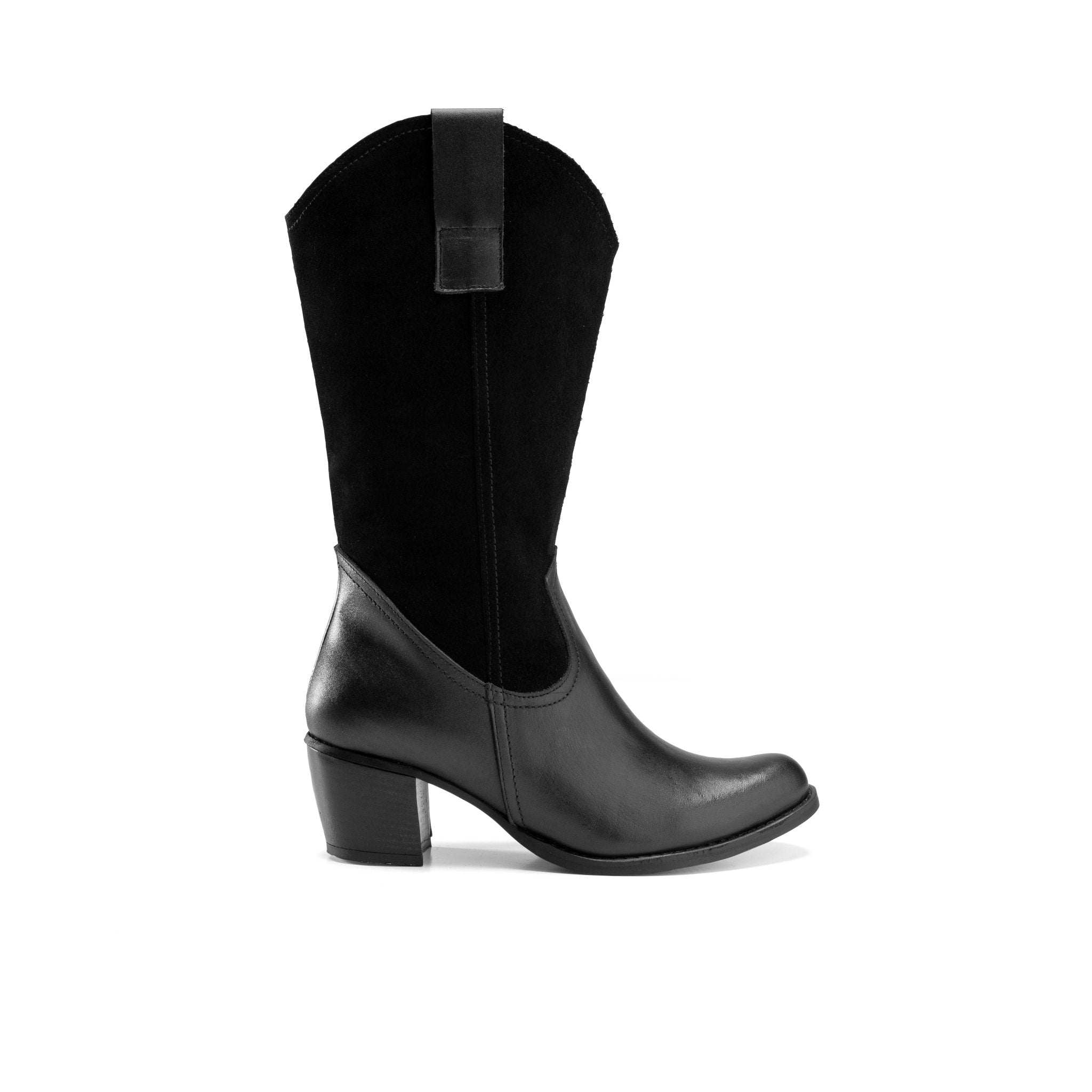 Modern Vagabond Heel Boots – Black - Crestshoes