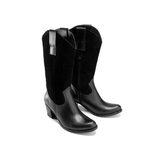 Modern Vagabond Heel Boots – Black