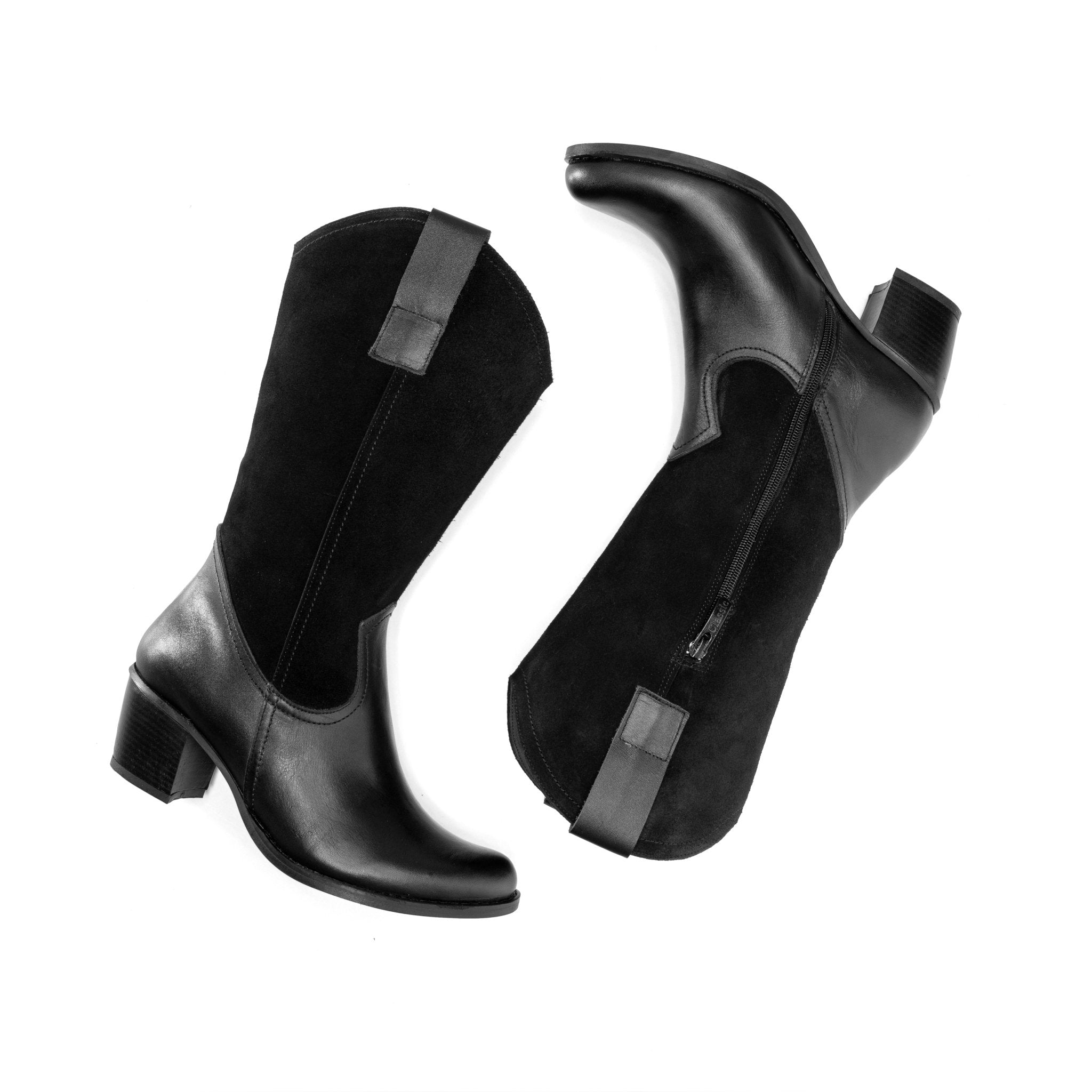 Modern Vagabond Heel Boots – Black - Crestshoes