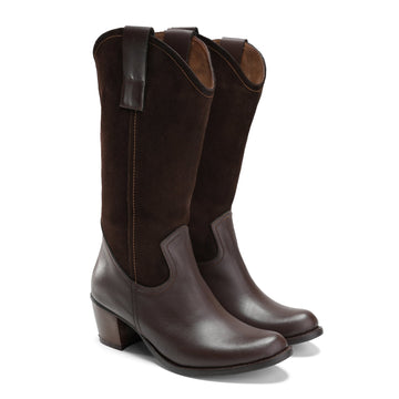 Modern Vagabond Heel Boots – Brown - Crestshoes