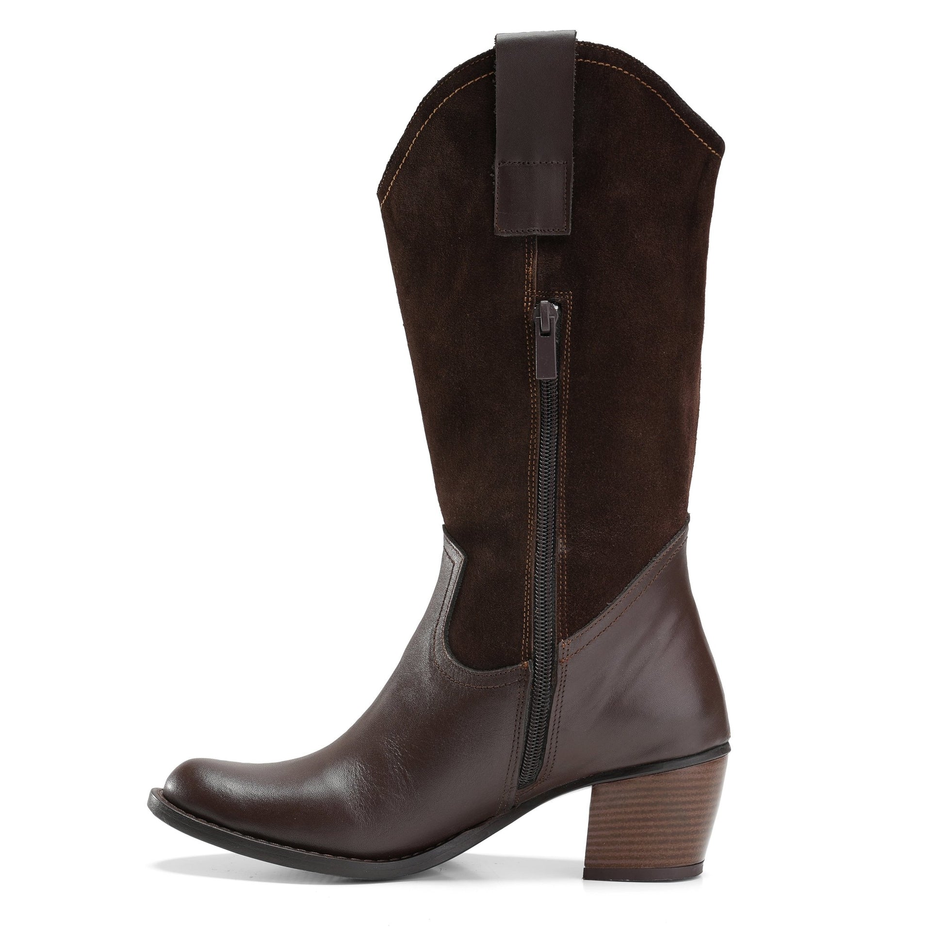 Modern Vagabond Heel Boots – Brown - Crestshoes