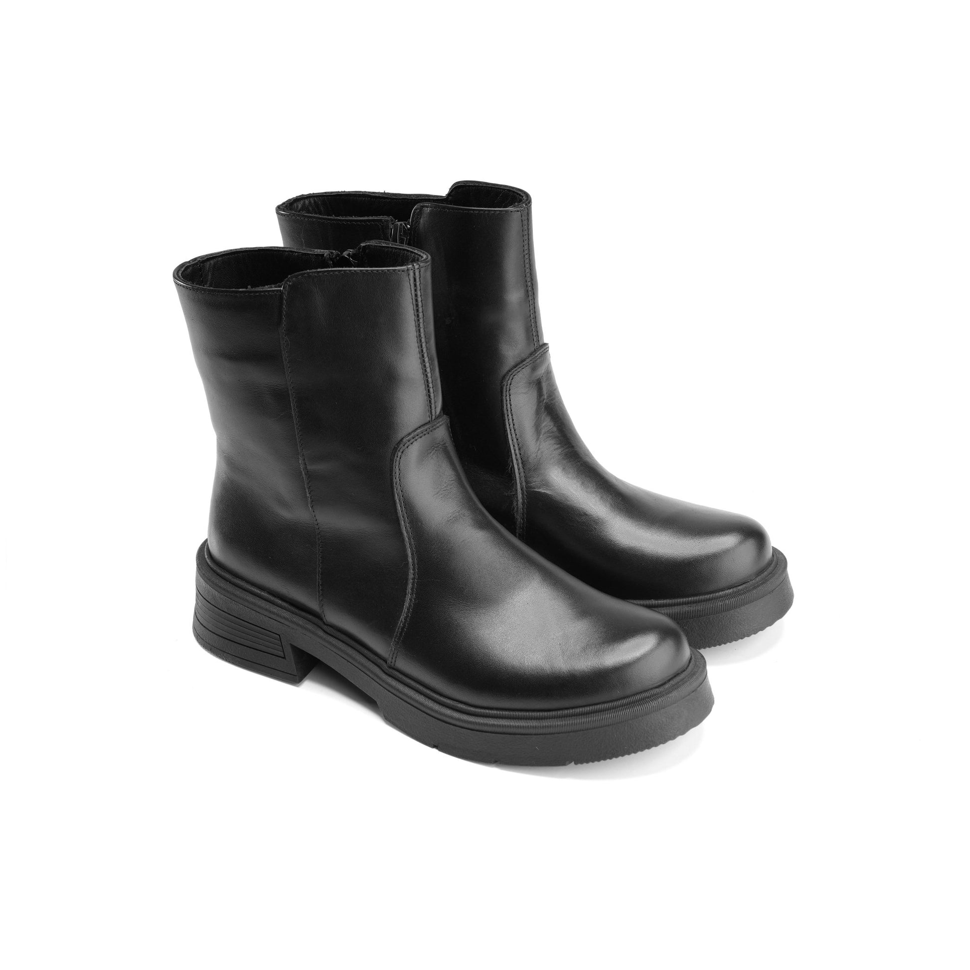 Modern Vagabond Leather Boots – Black - Crestshoes