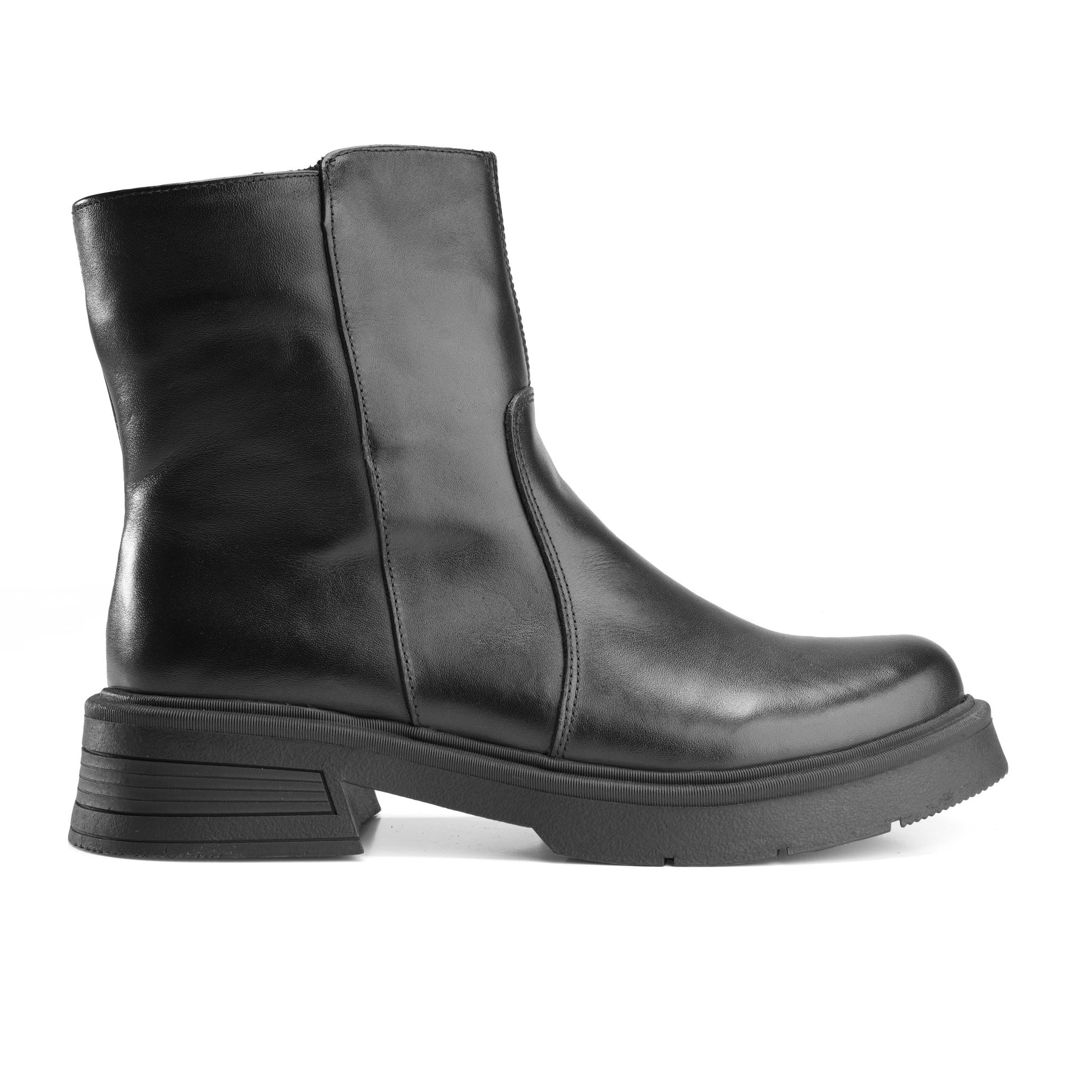 Modern Vagabond Leather Boots – Black - Crestshoes