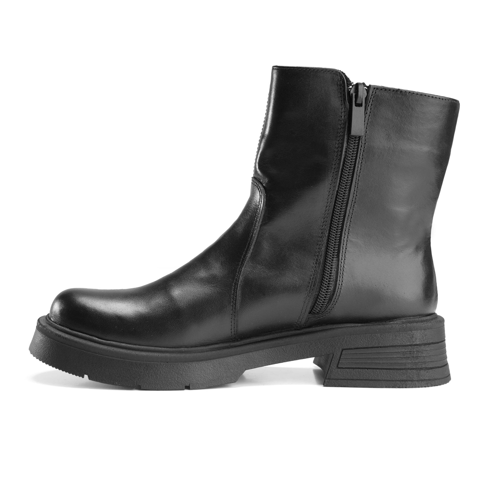 Modern Vagabond Leather Boots – Black - Crestshoes