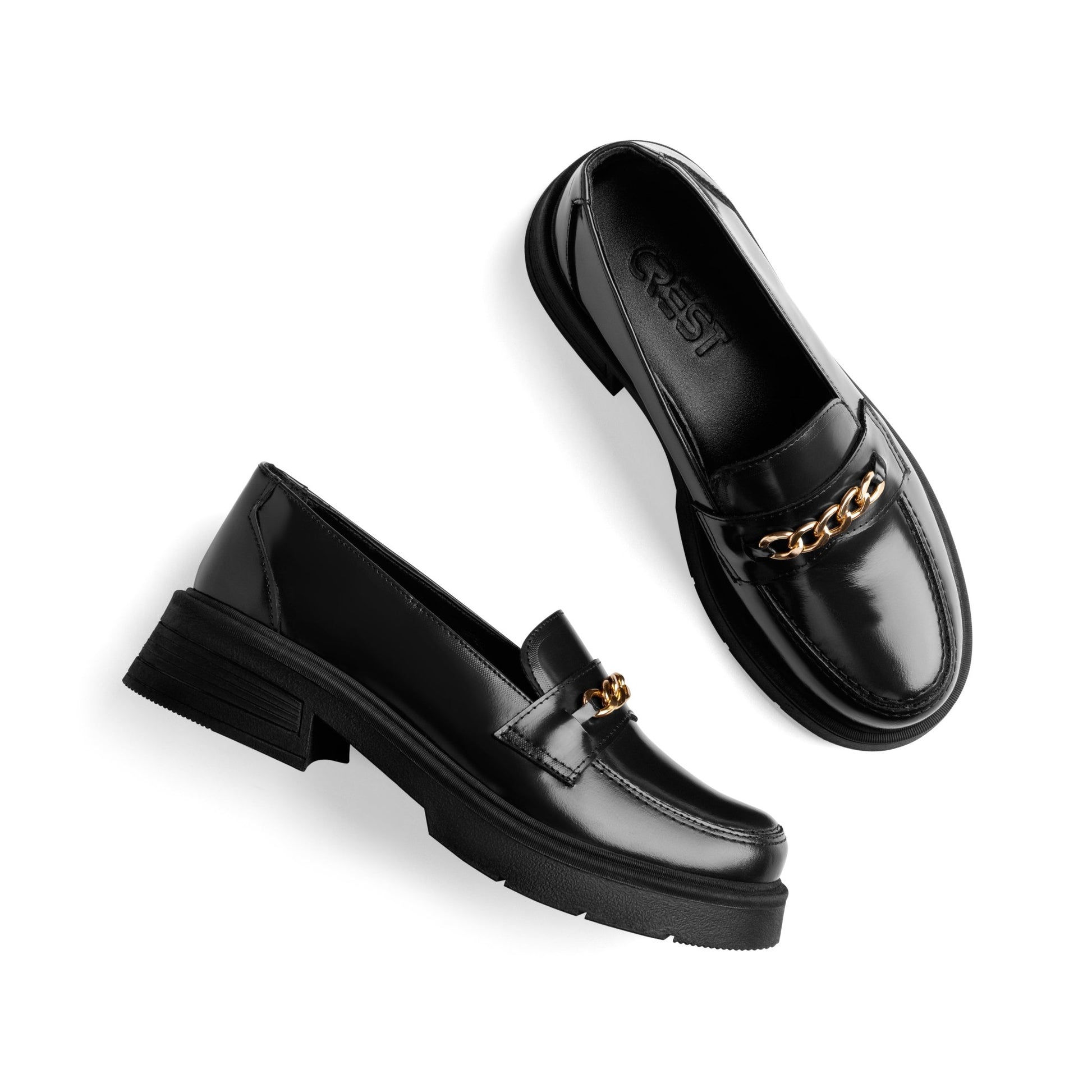 Penelope | Women Platforms - Brushed Black - Crestshoes