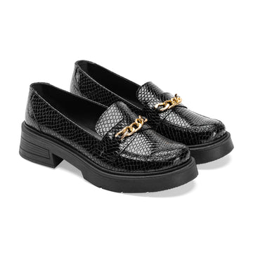 Penelope | Women Platforms - Crocodile Black - Crestshoes