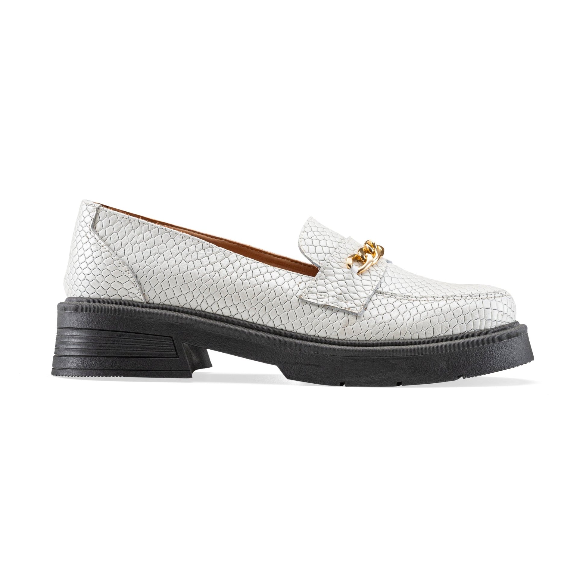 Penelope | Women Platforms - Crocodile white - Crestshoes