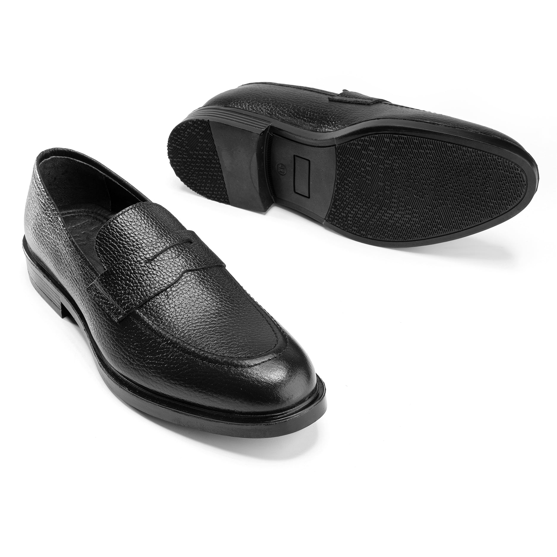 Perry leather penny loafers | Black - Crestshoes